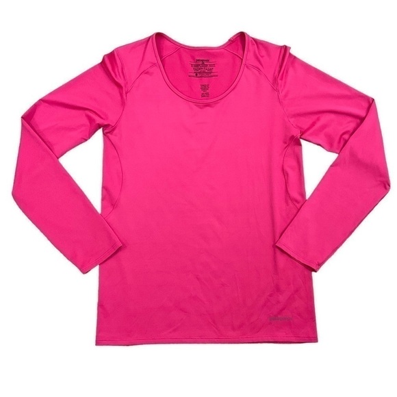 Patagonia Common Threads Initiative Long Sleeve Pink Tee Shirt Size XS - Picture 1 of 7